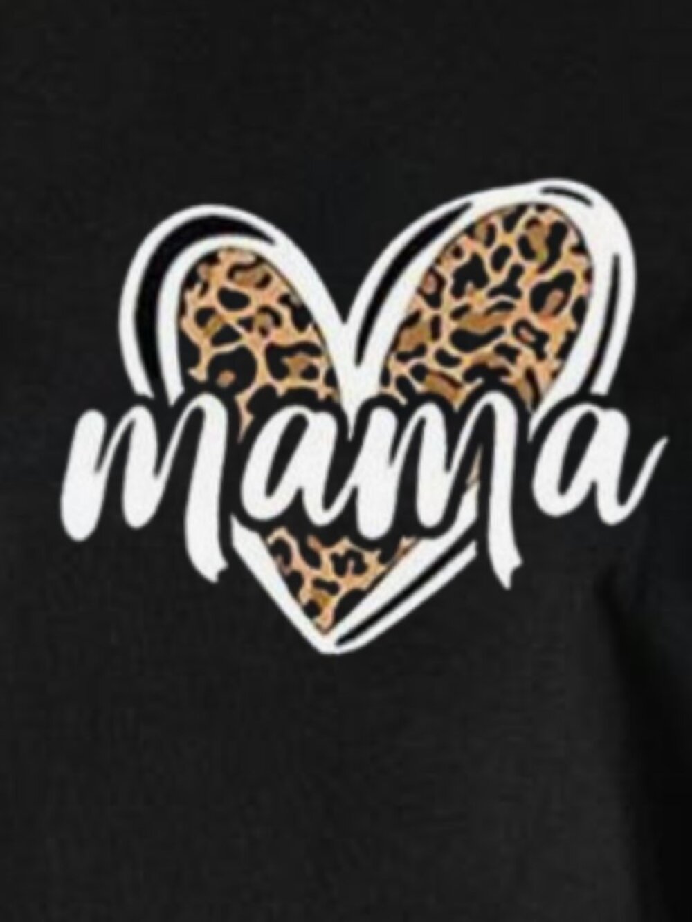 Mama Heart Leopard Shirt, Mama Graphics Shirt, Mama Lovers Shirt - Picture 2 of 3
